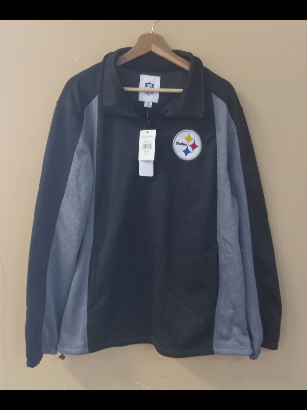 NFL Pittsburgh Steelers 1/4 Zip Pullover NWT XL